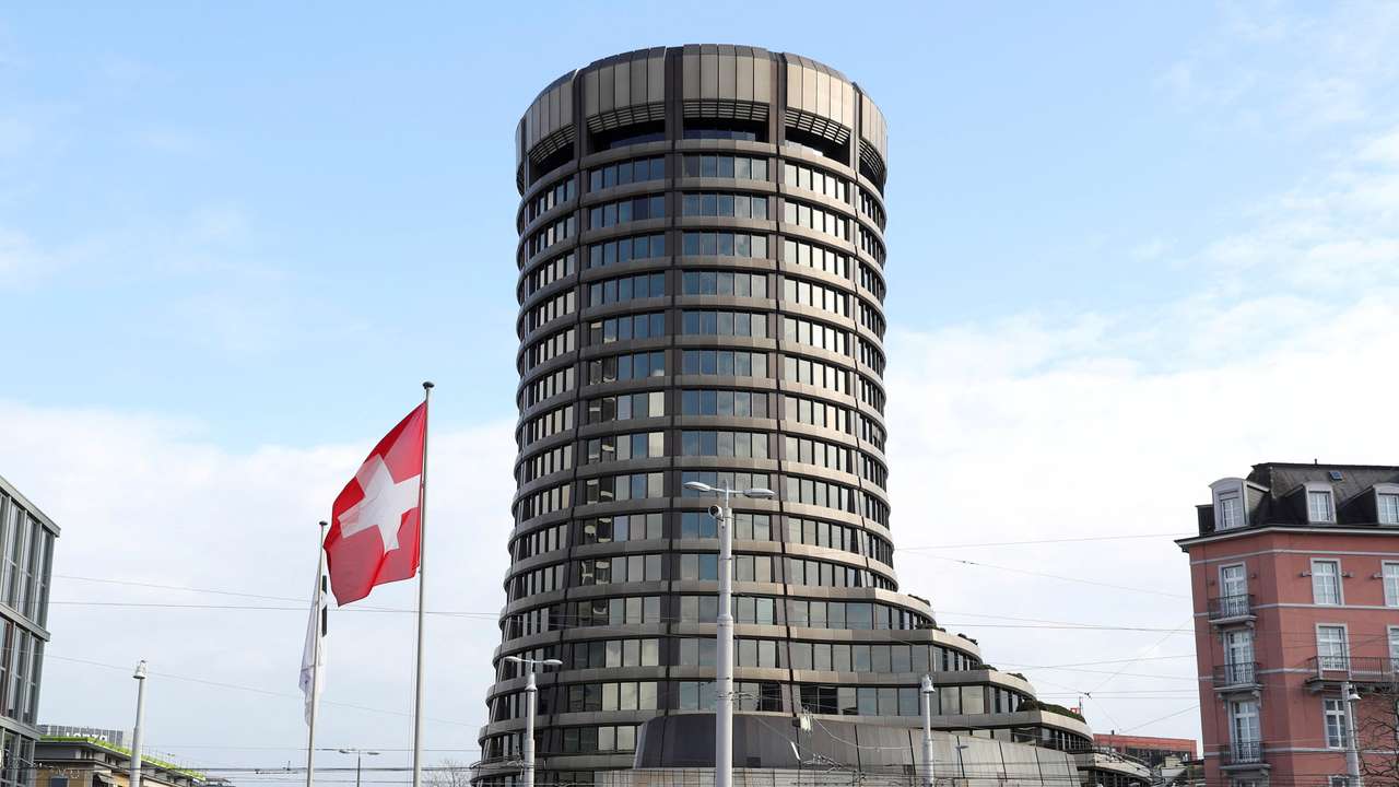 FILE PHOTO: The tower of the Bank for International Settlements is seen in Basel