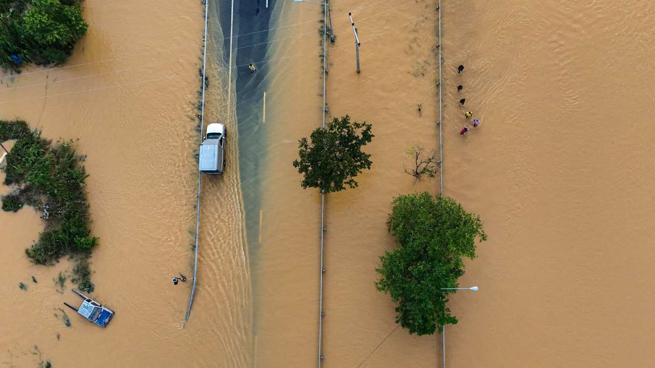 Heavy flooding in southern Thailand