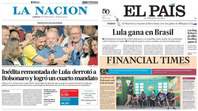 Confira as capas de alguns jornais que falaram das eleições brasileiras.