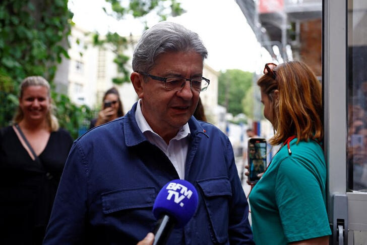 French LFI party's headquarters day after 2024 snap legislative elections