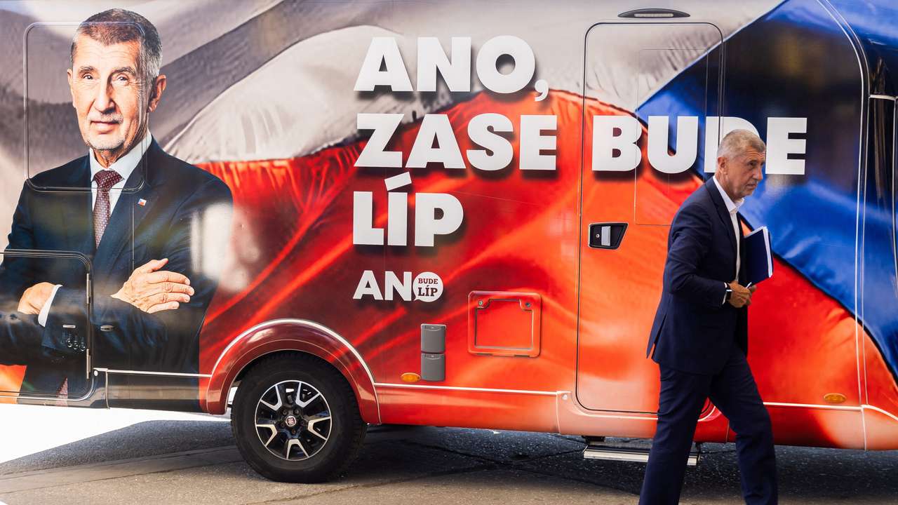 Andrej Babis during an alection campaign, in Ostrava