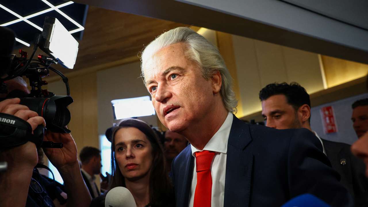 Dutch far-right leader Geert Wilders' decision to leave the governing coalition, in The Hague