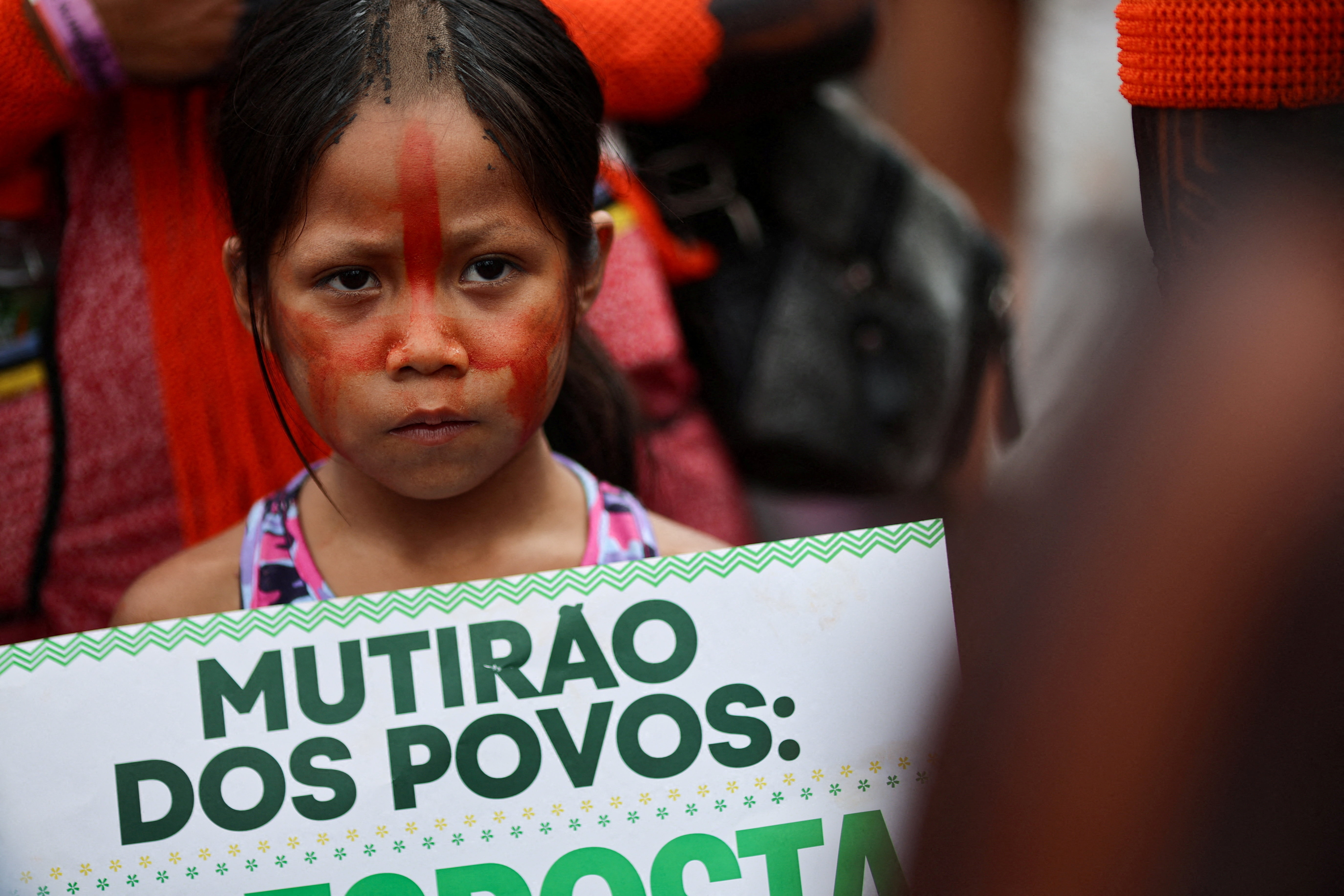 Protest to call for climate justice and territorial protection, in Belem