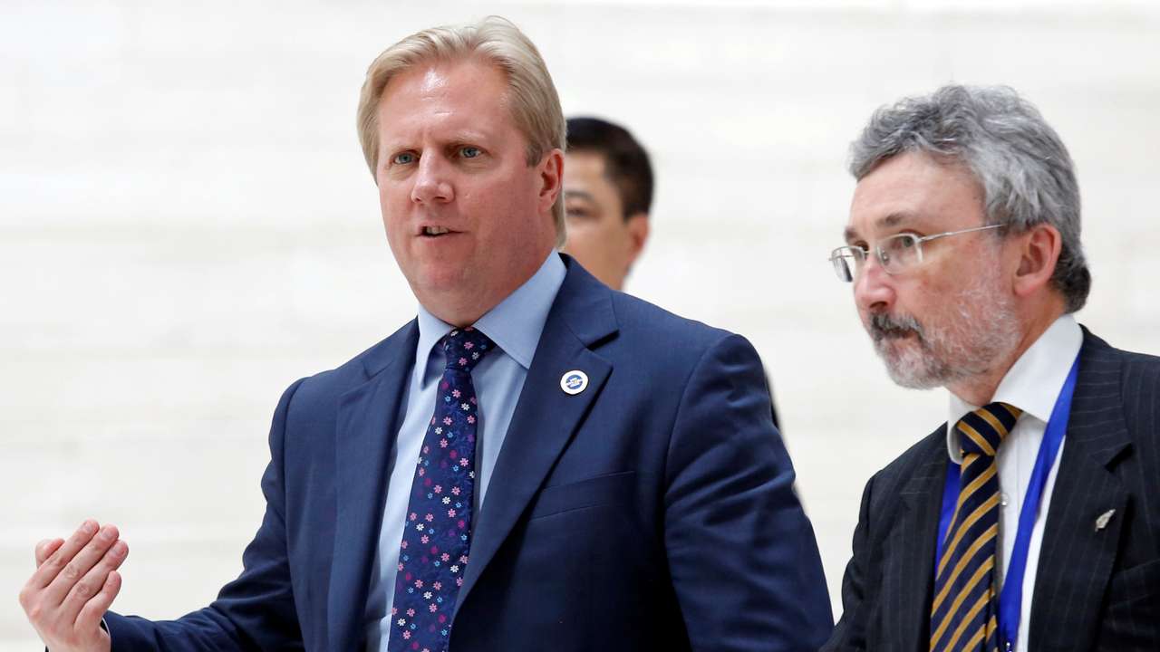 New Zealand's Trade Minister Todd McClay enters a talk during the 3rd Intersessional RCEP Ministerial Meeting in Hanoi