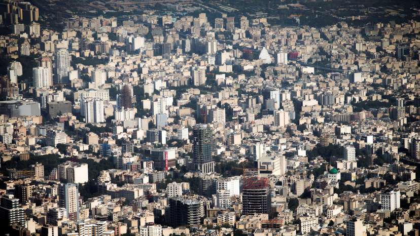 General view shows buildings in Tehran