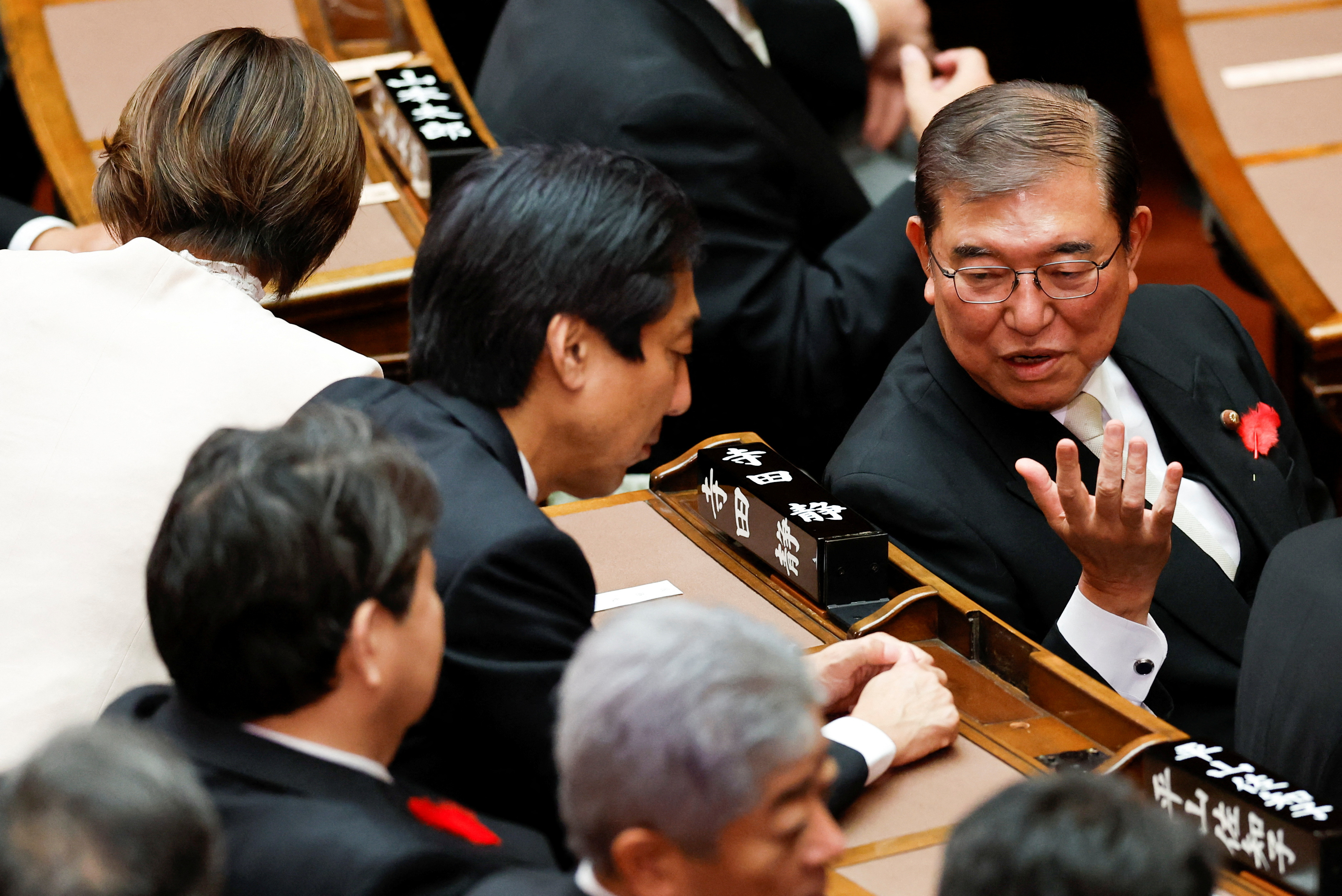 Japan's new Prime Minister Shigeru Ishiba gives his first policy speech at parliament, in Tokyo