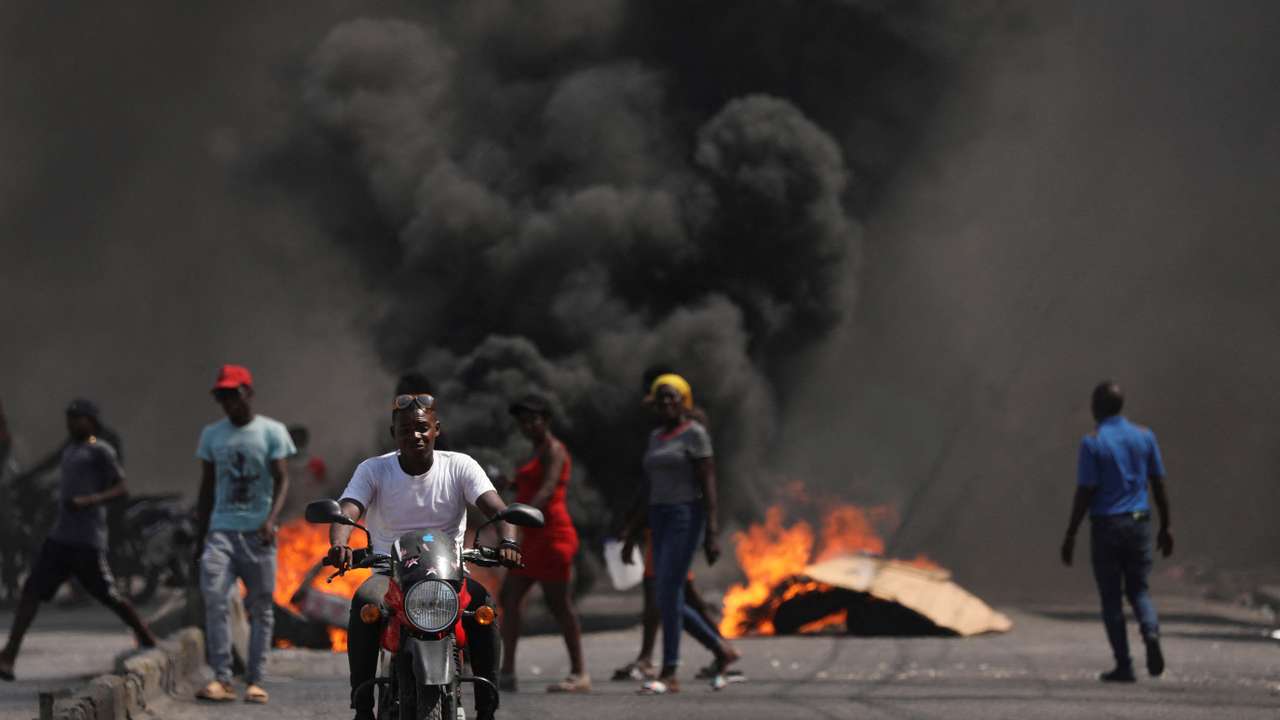 FILE PHOTO: People demonstrate against the government and insecurity in Port-au-Prince