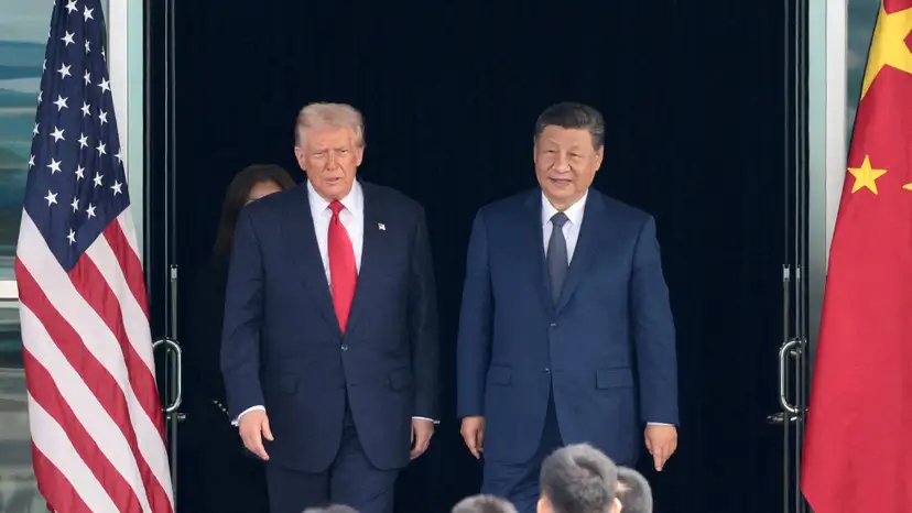 FILE PHOTO: U.S. President Donald Trump meets with Chinese President Xi Jinping on the sidelines of the APEC summit, in Busan