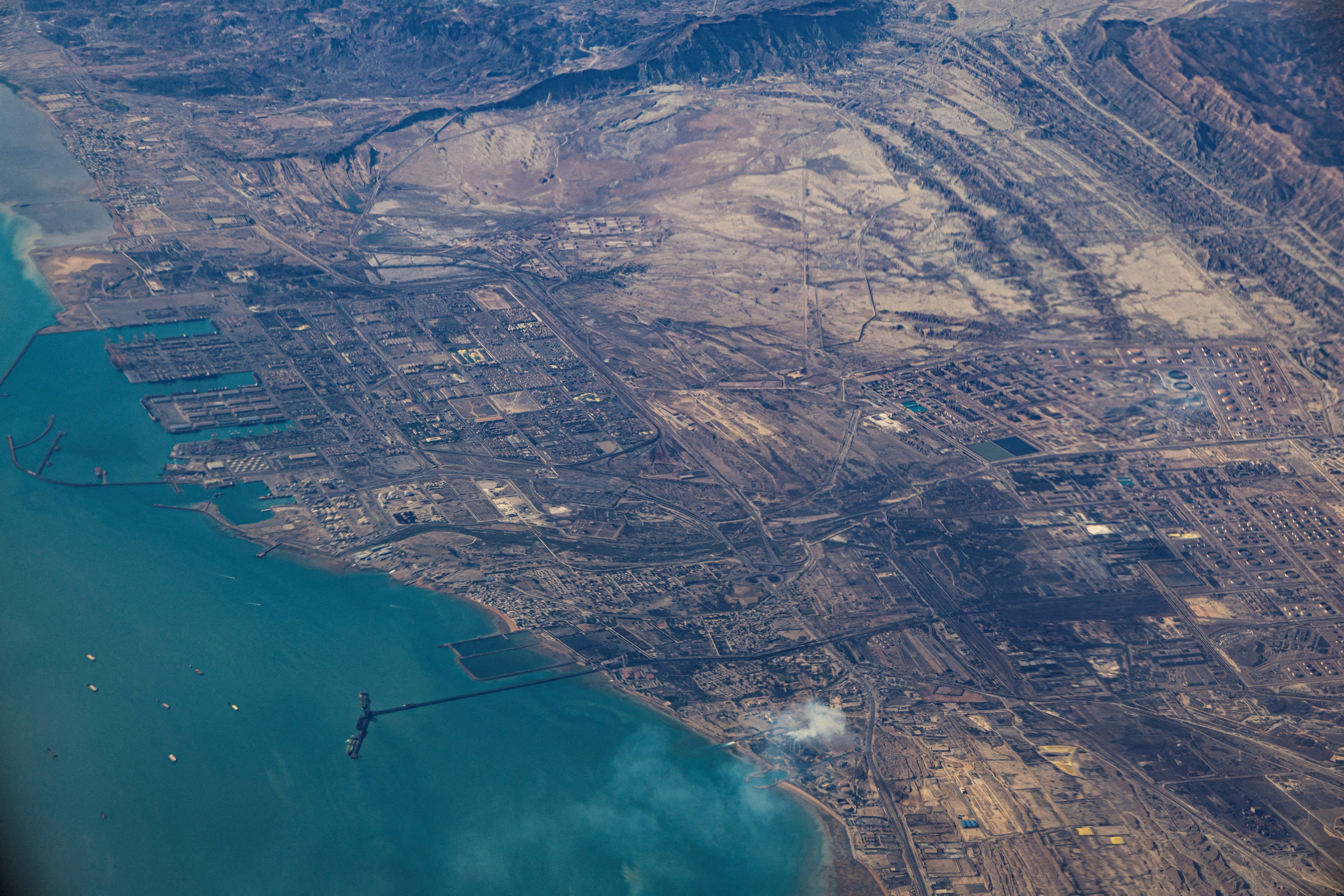 FILE PHOTO: An aerial view Port of Fujairah, United Arab Emirates in the strait of Hormuz