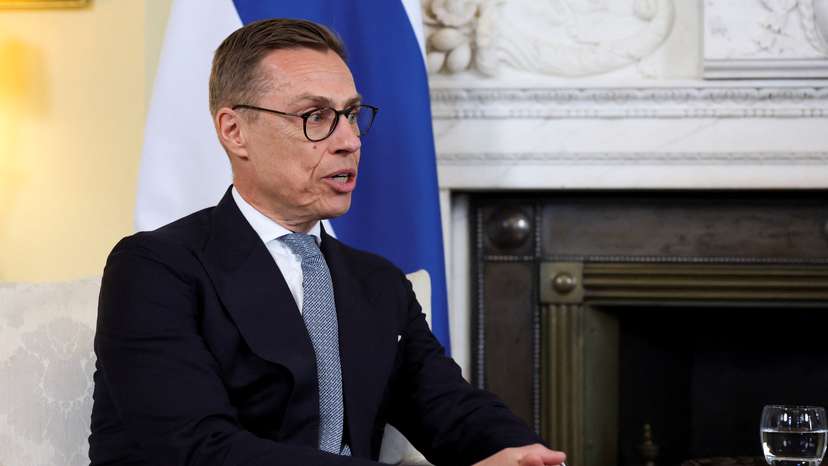 Finnish President Alexander Stubb visits Downing Street in London