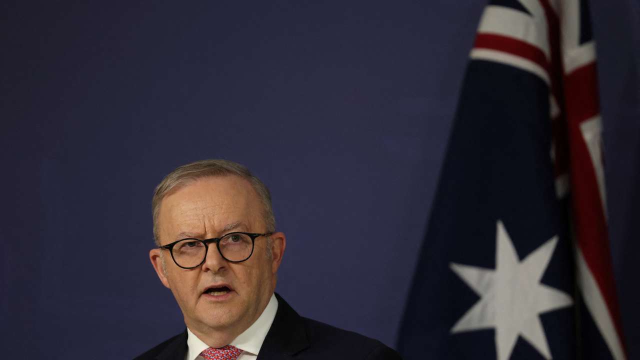 Australian Prime Minister Anthony Albanese speaks during a press conference in Sydney