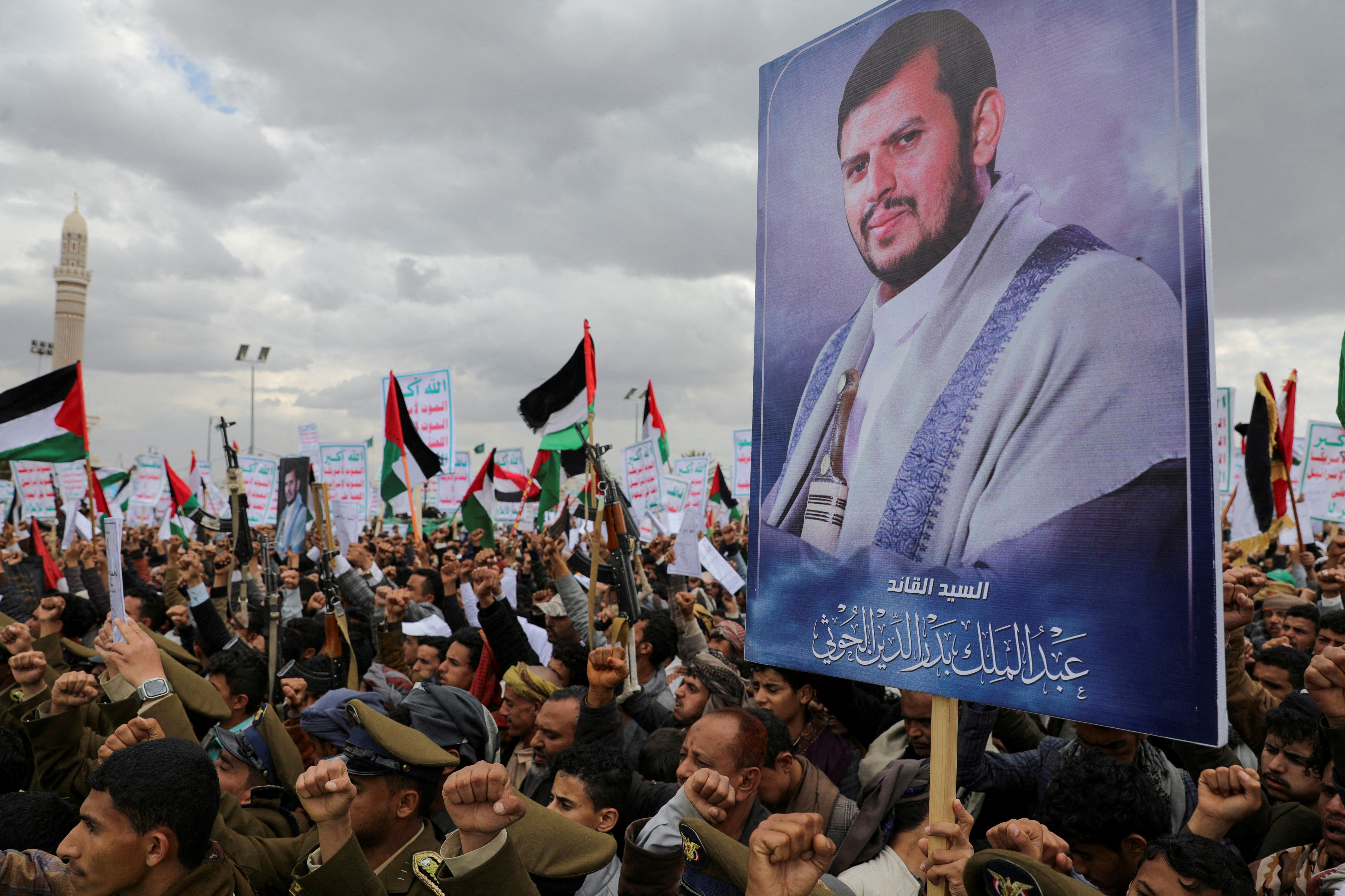FILE PHOTO: Protesters rally to show support for Palestinians in the Gaza Strip, in Sanaa