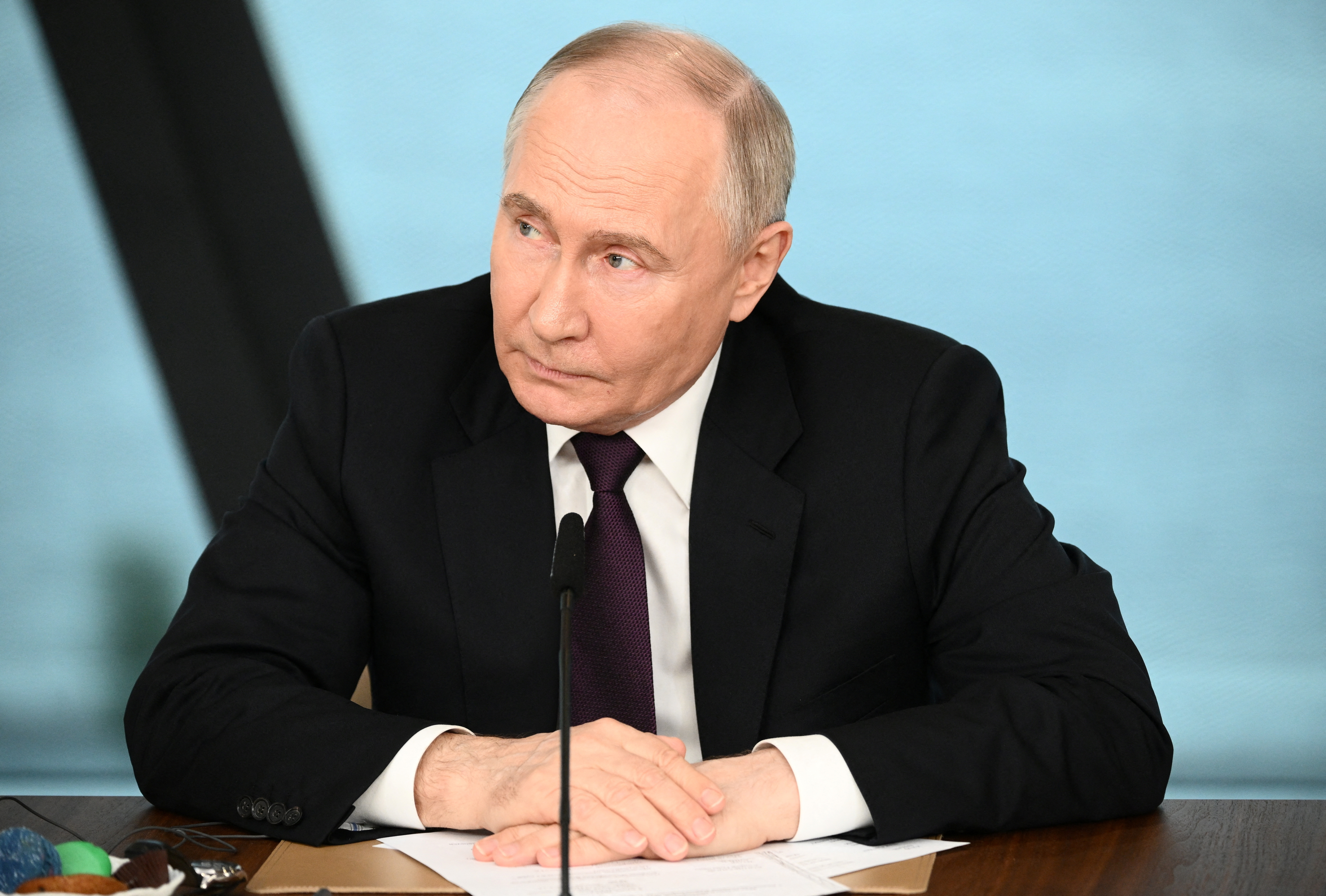 Russian President Putin meets international news agency editors in St Petersburg