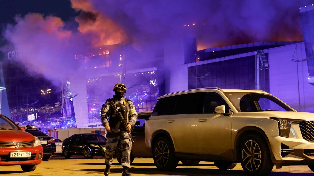 Gunmen open fire at people at concert hall near Moscow