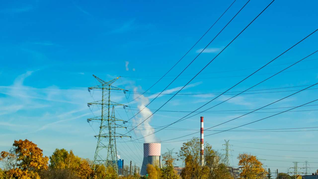 coal power plant on a sunny day
