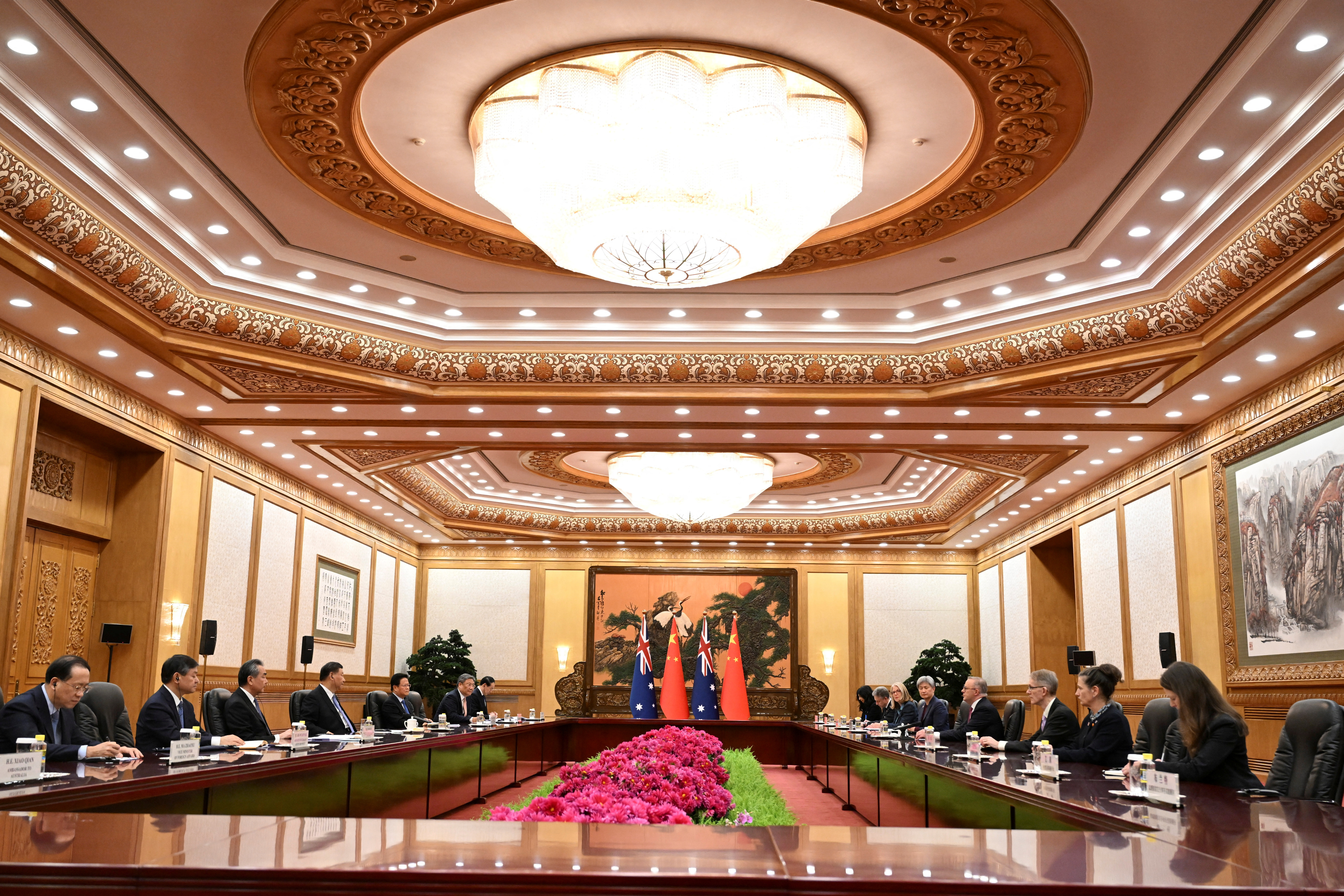 Australia's Prime Minister Anthony Albanese meets with China's President Xi Jinping at the Great Hall of the People in Beijing
