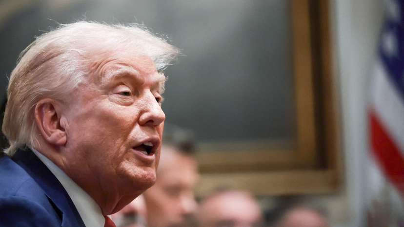 U.S. President Donald Trump attends a cabinet meeting, at the White House in Washington, D.C.,