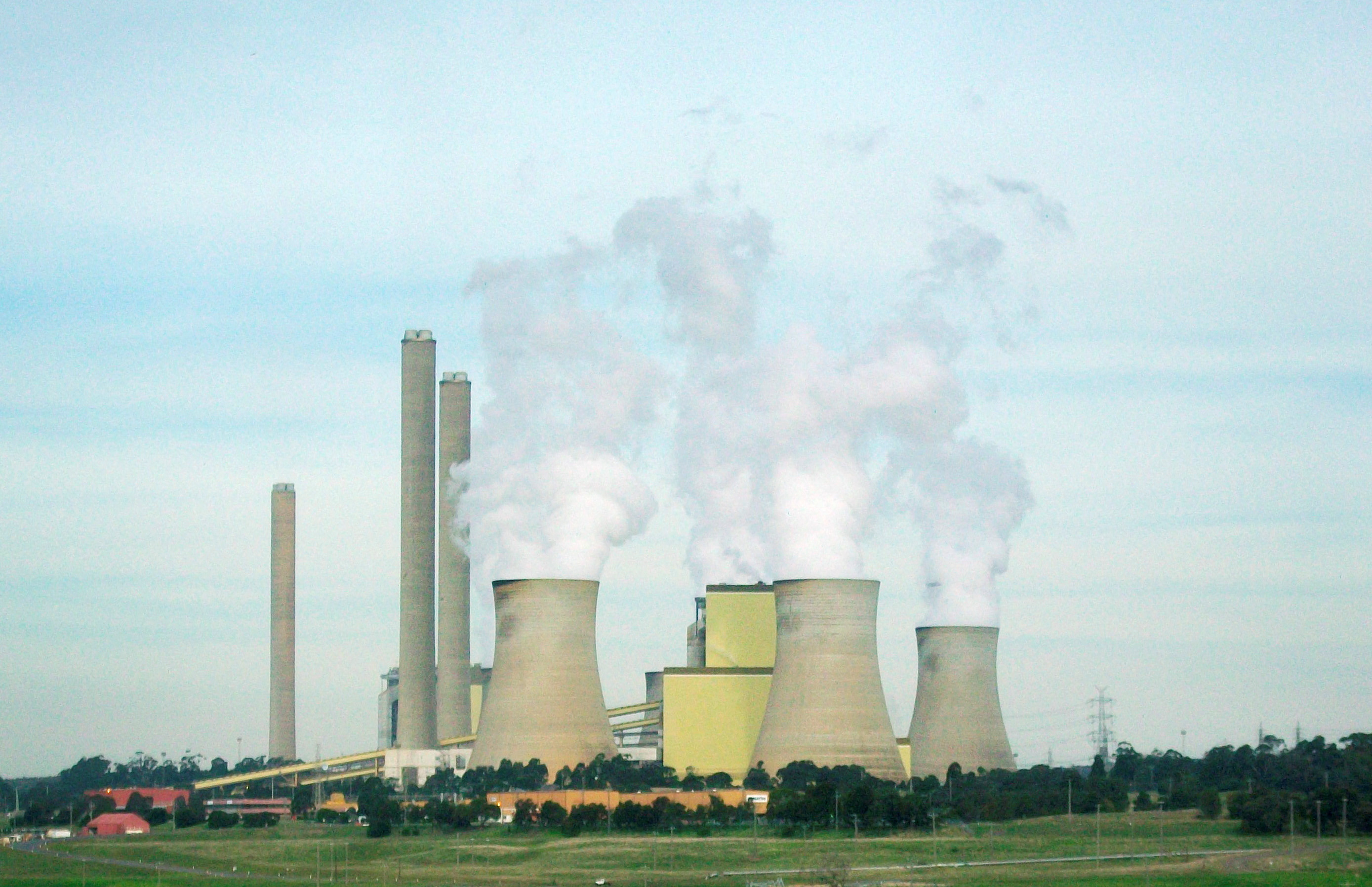 Vapour rises from cooling towers at the Loy Yang coal fired power station