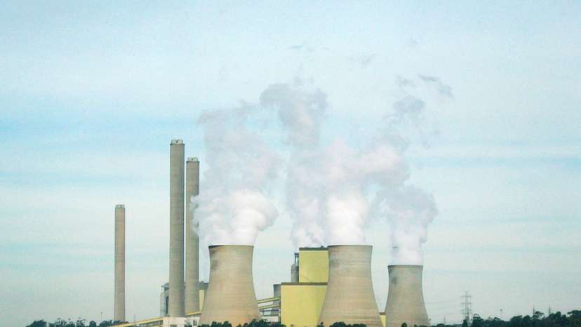 Vapour rises from cooling towers at the Loy Yang coal fired power station