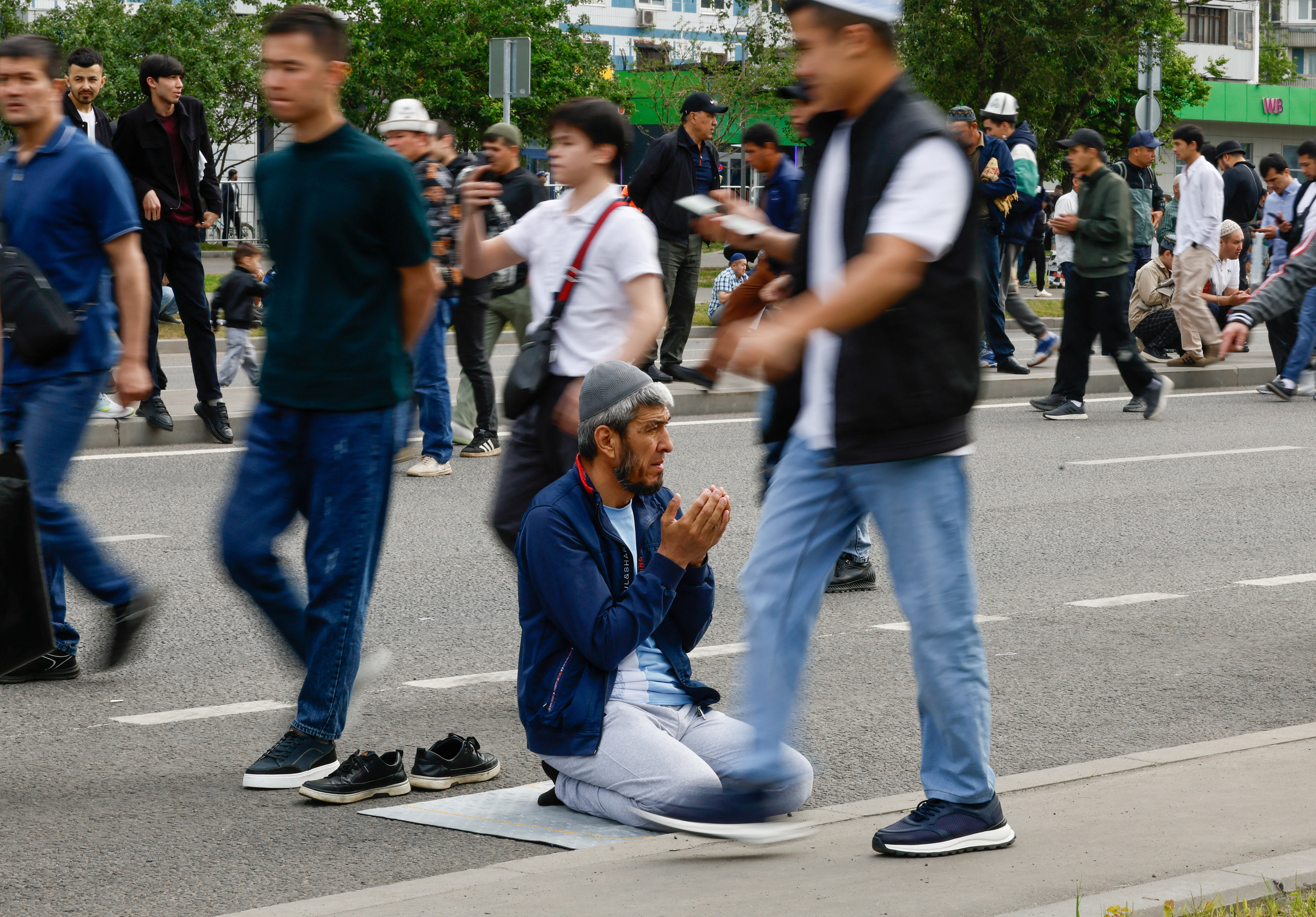 Muslims celebrate Eid al-Adha in Moscow