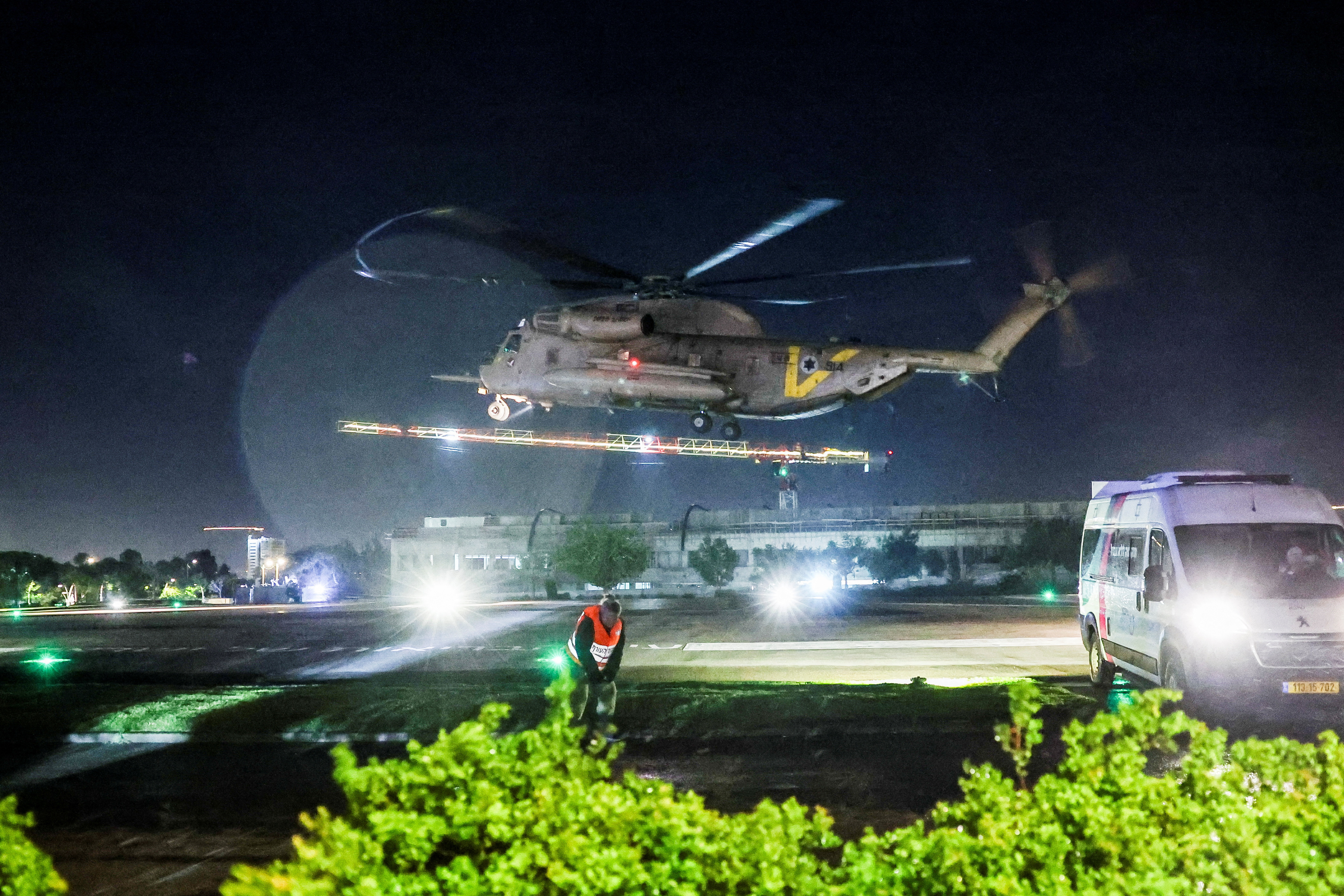 Hostages released by Hamas arrive in Ramat Gan