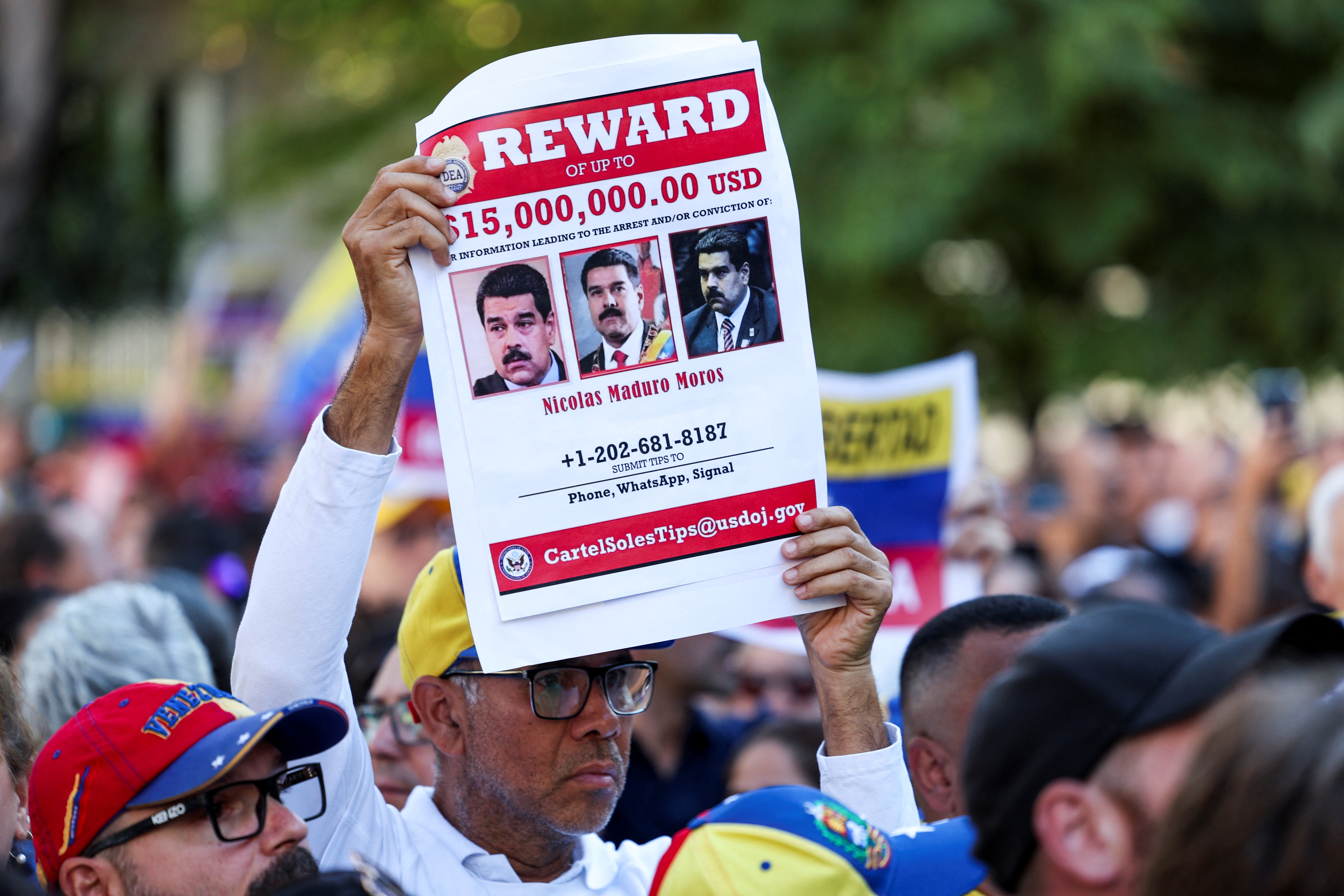 Venezuelans gather in support of Venezuelan opposition presidential candidate Gonzalez, in Madrid