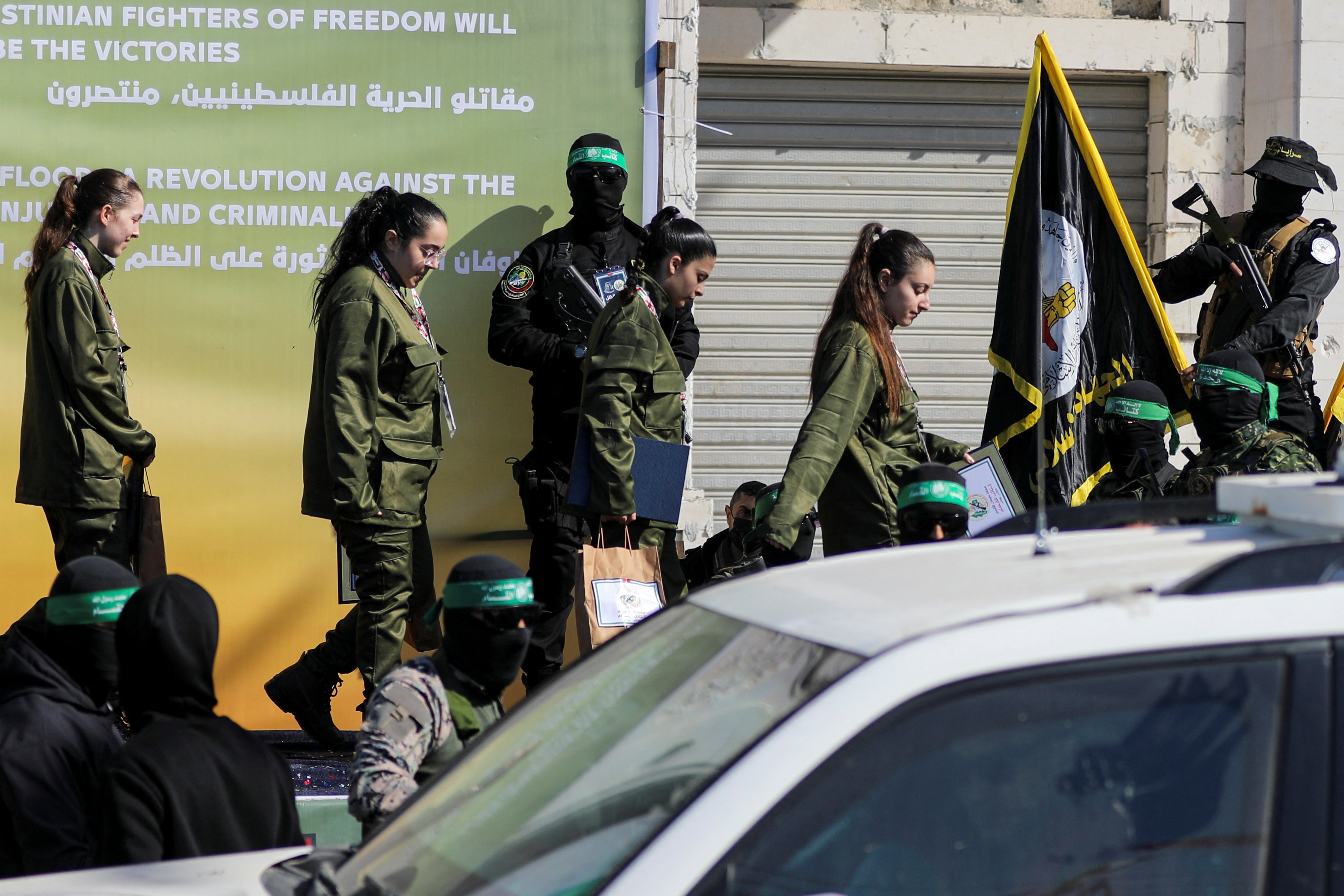 Hostages-prisoners swap deal between Hamas and Israel, in Gaza