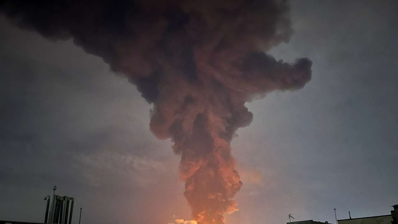 Smoke rises following an explosion, amid the U.S.-Israeli conflict with Iran, in Tehran
