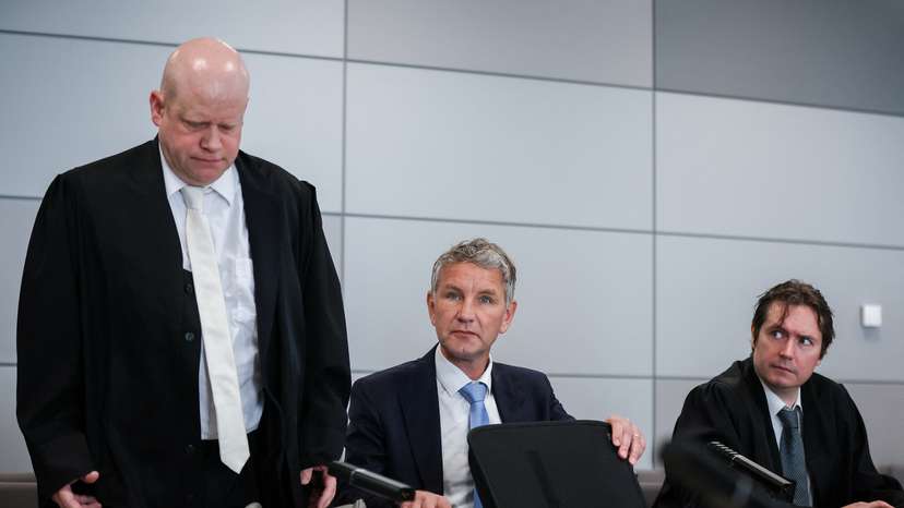 Trial against far-right party Alternative for Germany (AfD) leader Bjoern Hoecke, in Halle