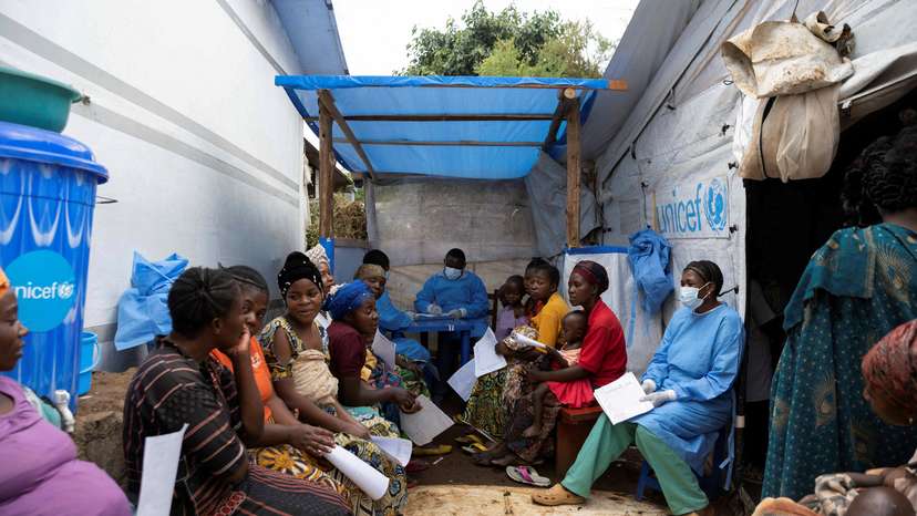 FILE PHOTO: Suspected mpox patients wait for consultation at the mpox treatment centre at the Kavumu hospital in Kabare territory