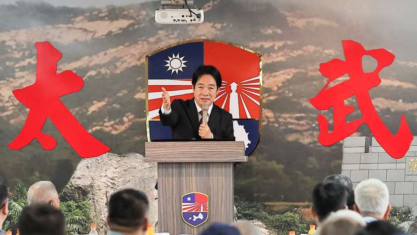 FILE PHOTO: Ceremony commemorating the war against Chinese forces on the frontline island in Kinmen