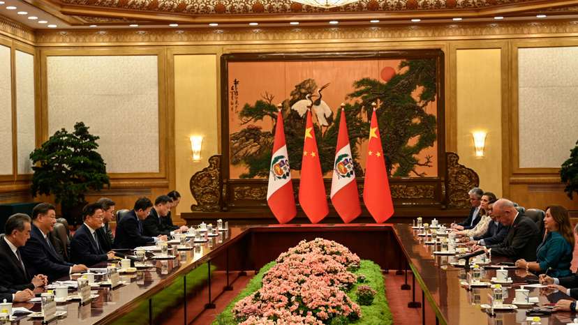 Chinese President Xi Jinping meets his Peruvian counterpart Dina Boluarte