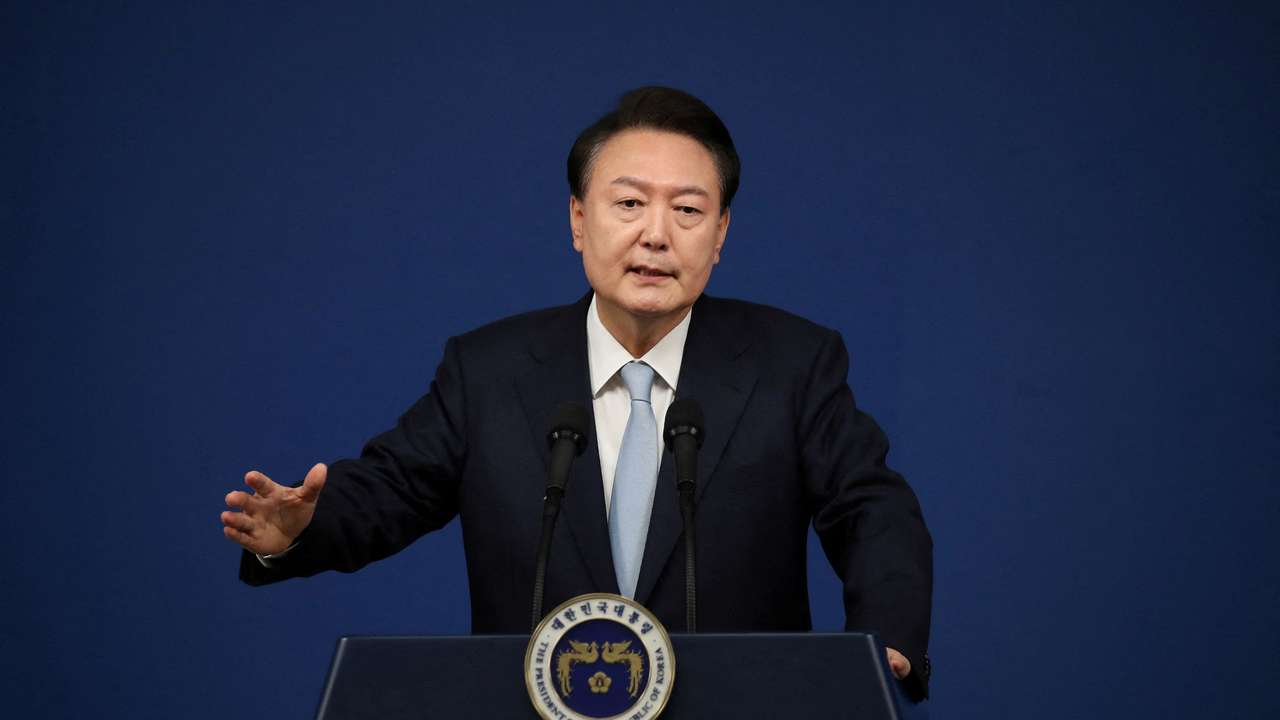 FILE PHOTO: South Korean President Yoon Suk Yeol Holds Briefing On State Affairs