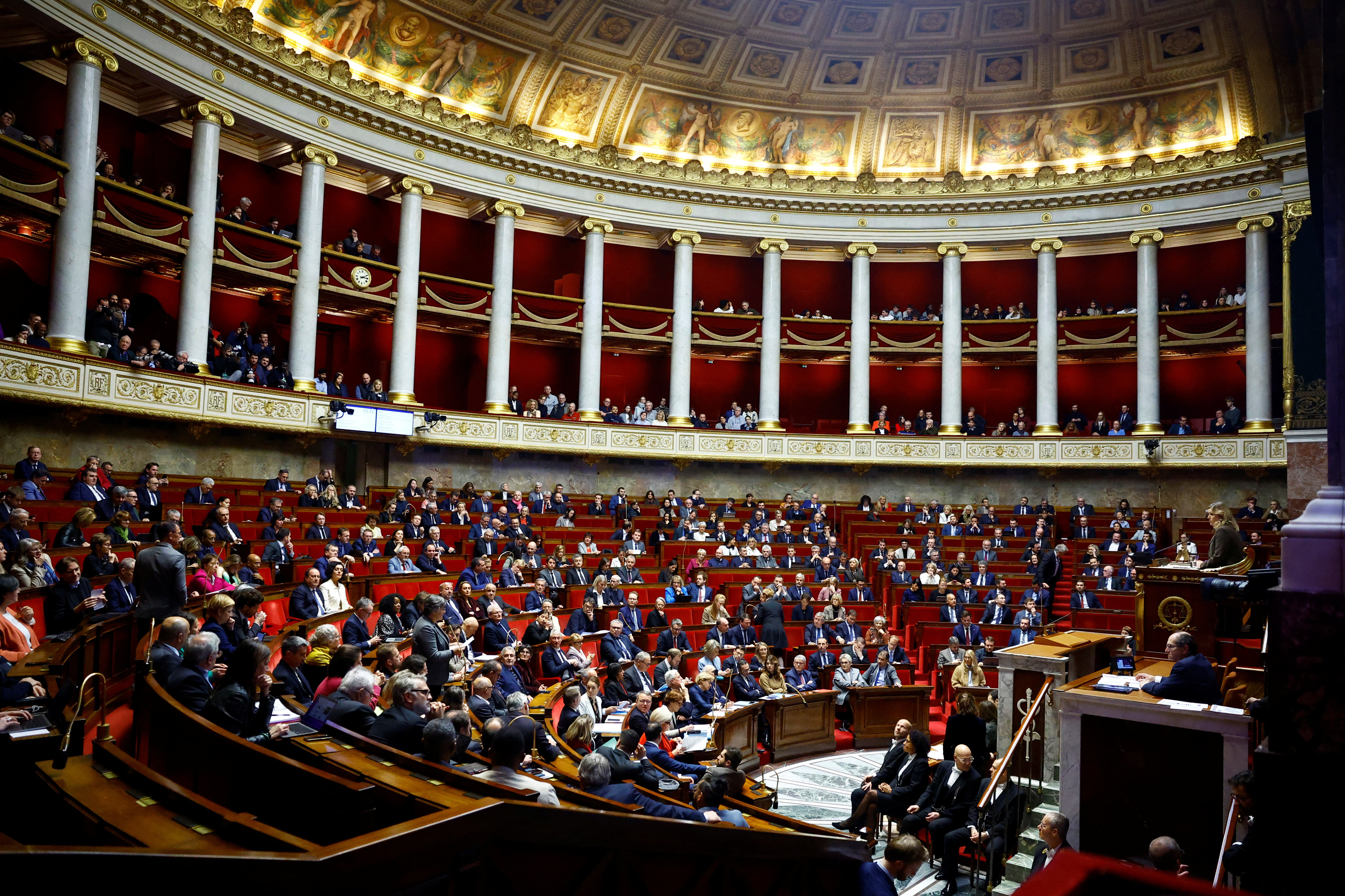Questions to the government session at the National Assembly in Paris
