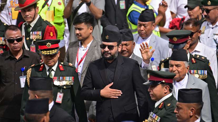 Balendra Shah attends Indra Jatra festival at Kathmandu Durbar Square in Kathmandu