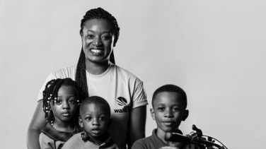 Valerie Labi and her children