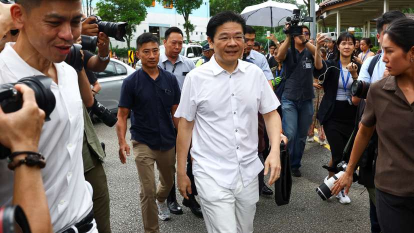 Nomination Day ahead of the general election in Singapore