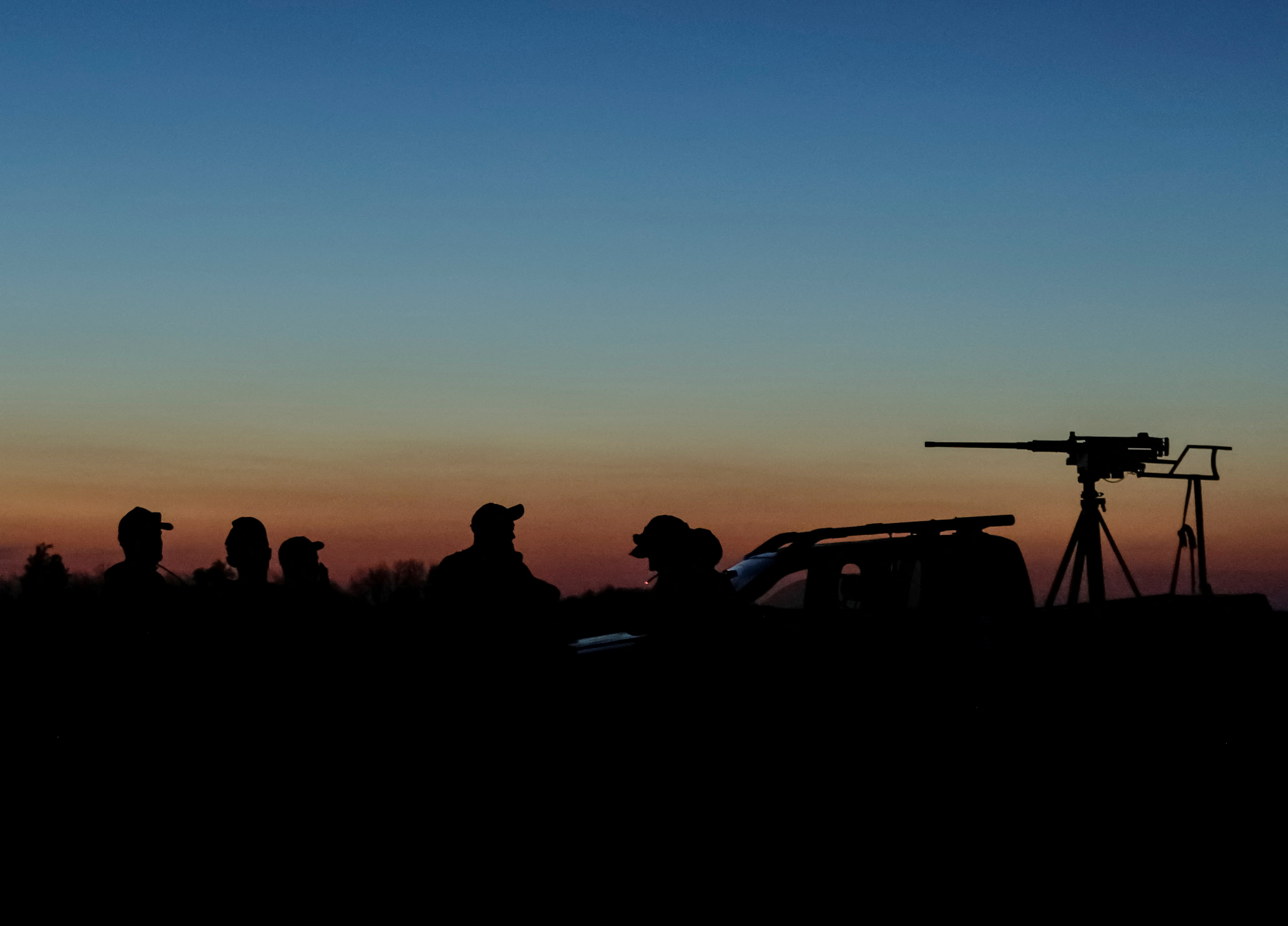FILE PHOTO: Ukrainian servicemen from anti-drone mobile air defence unit operate in Kharkiv region