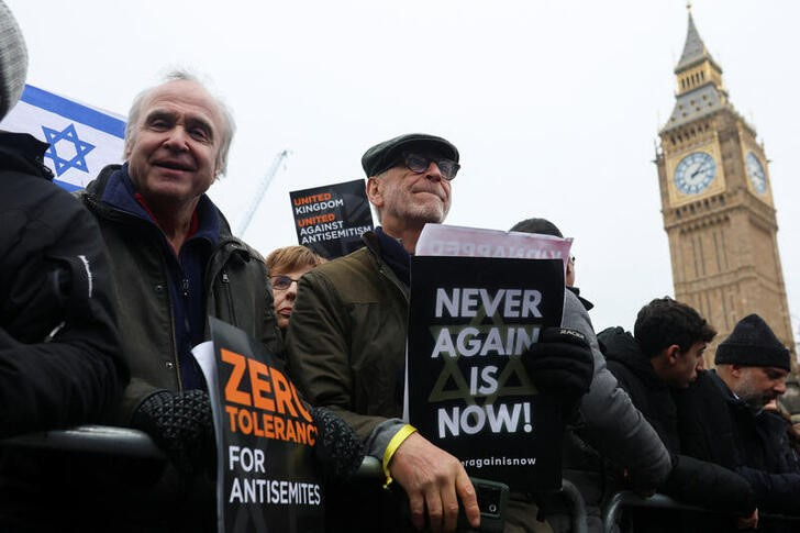 FILE PHOTO: Solidarity march against antisemitism in London