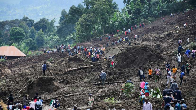 Ugandan villagers search for those buried by deadly mudslide