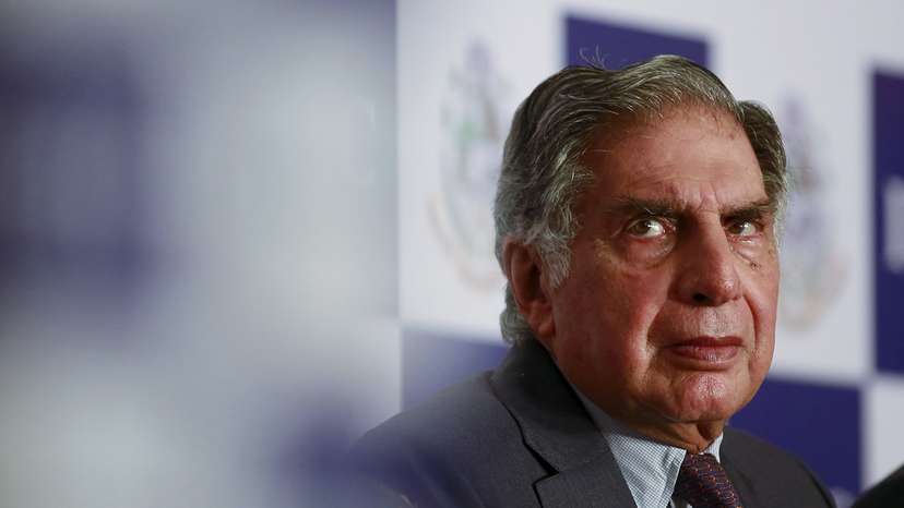 Tata Group Chairman Emeritus Ratan Tata attends a panel discussion during the annual general meeting of Indian Merchants' Chamber in Mumbai