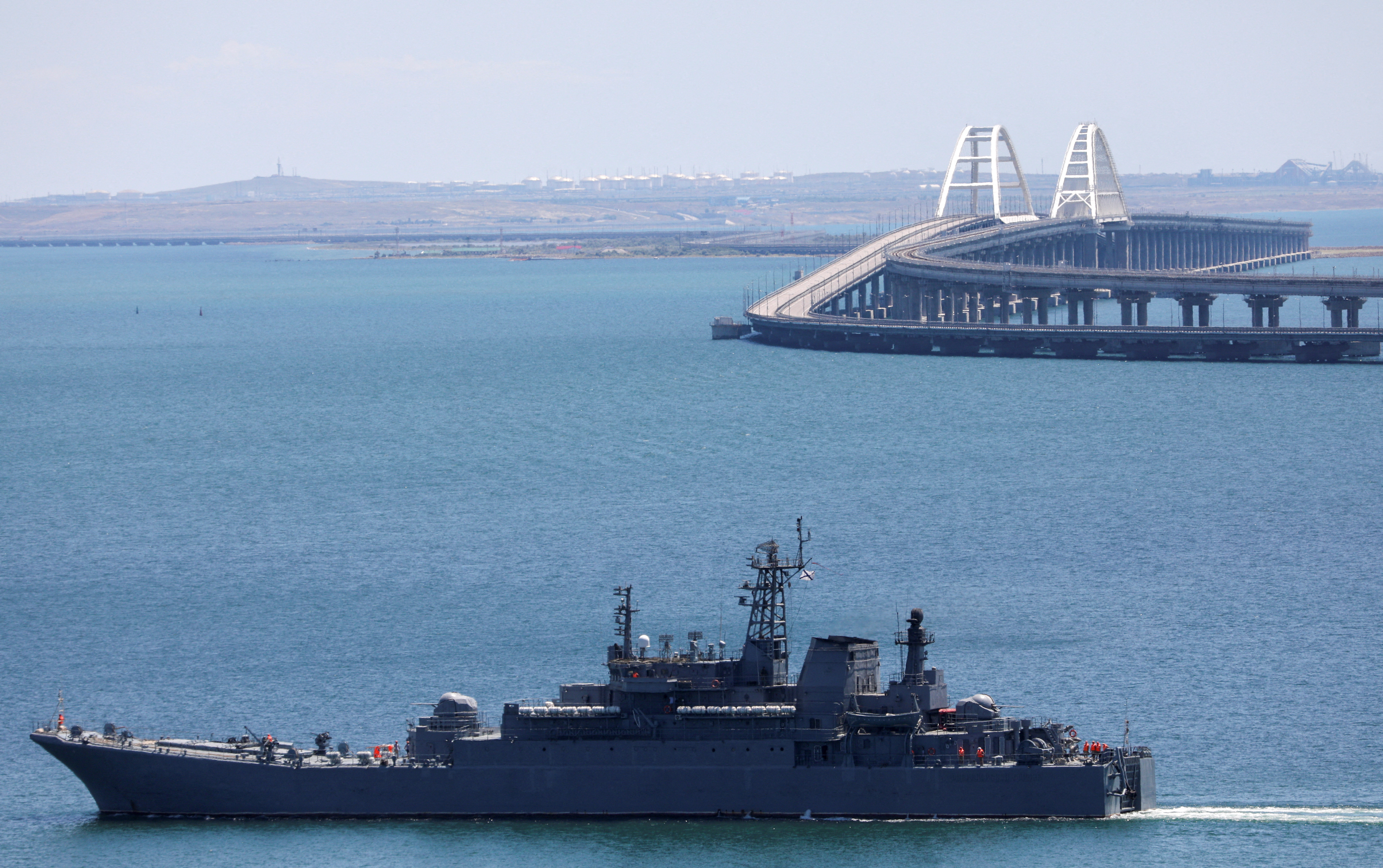 Crimea bridge damaged following alleged attack