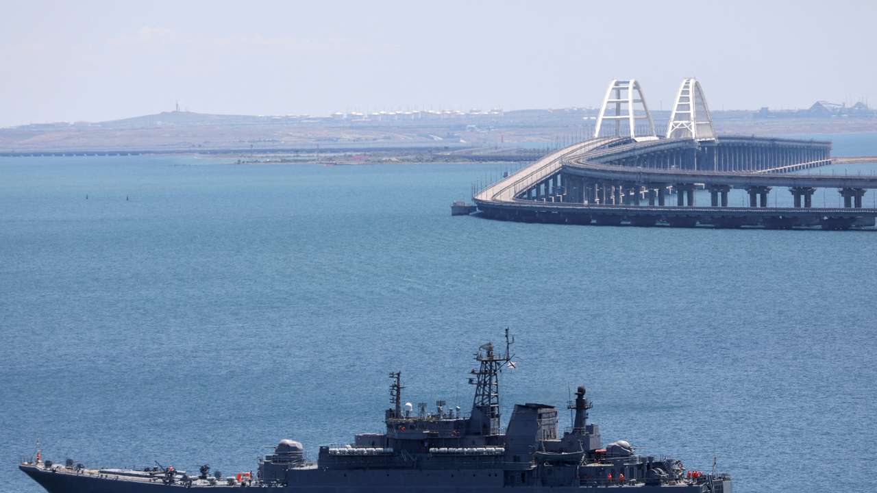 Crimea bridge damaged following alleged attack
