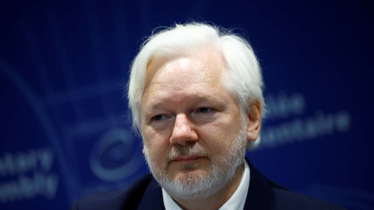 WikiLeaks' founder Julian Assange attends a PACE hearing in Strasbourg