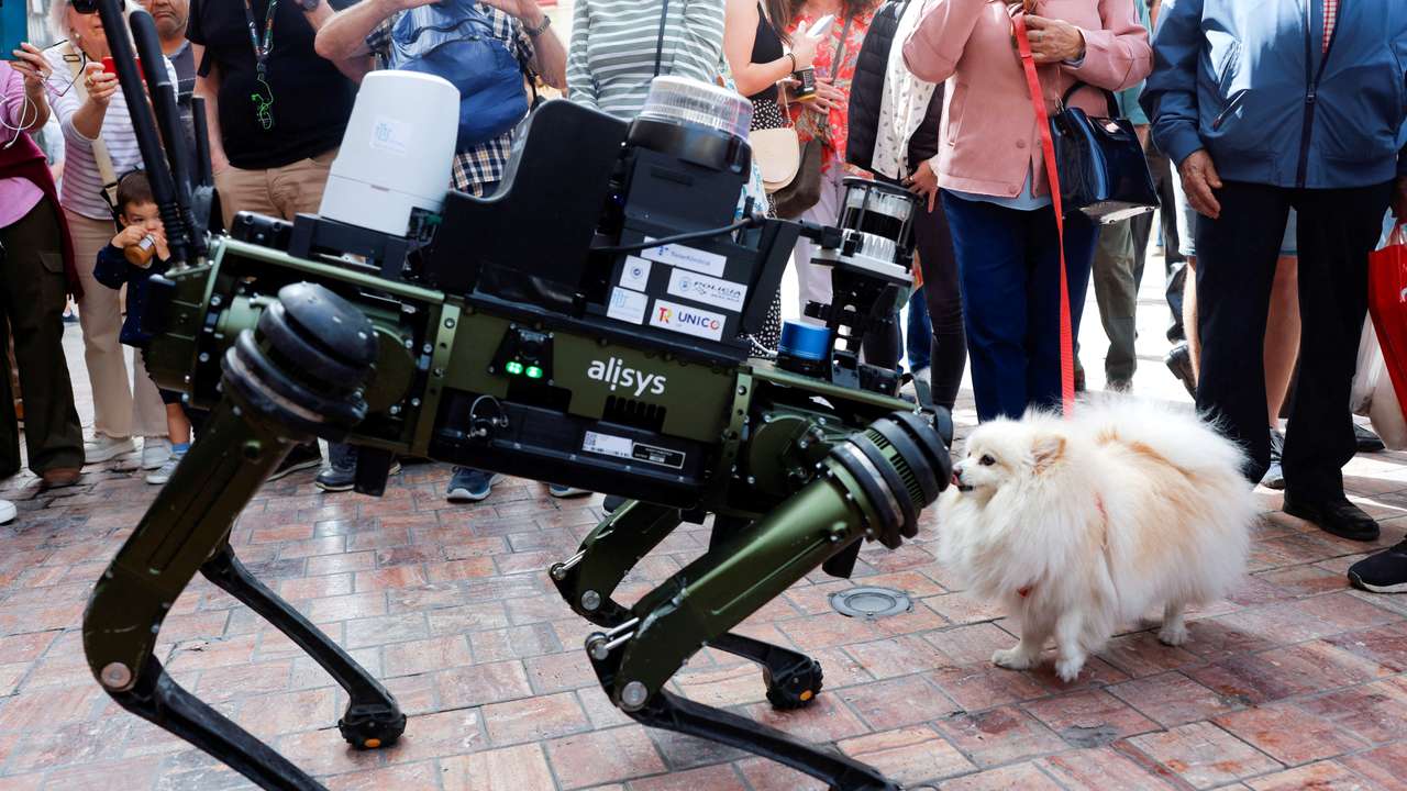 Presentation of a police robot dog in Malaga