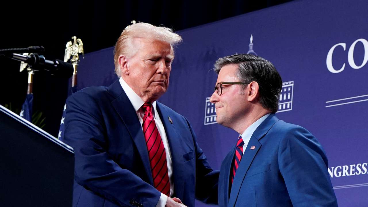 FILE PHOTO: U.S. President Donald Trump attends a House Republican members conference meeting in Miami