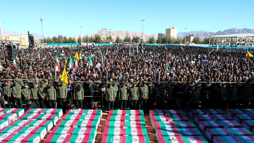 FILE PHOTO: Funeral ceremony of the casualties of the Islamic State attack in Kerman
