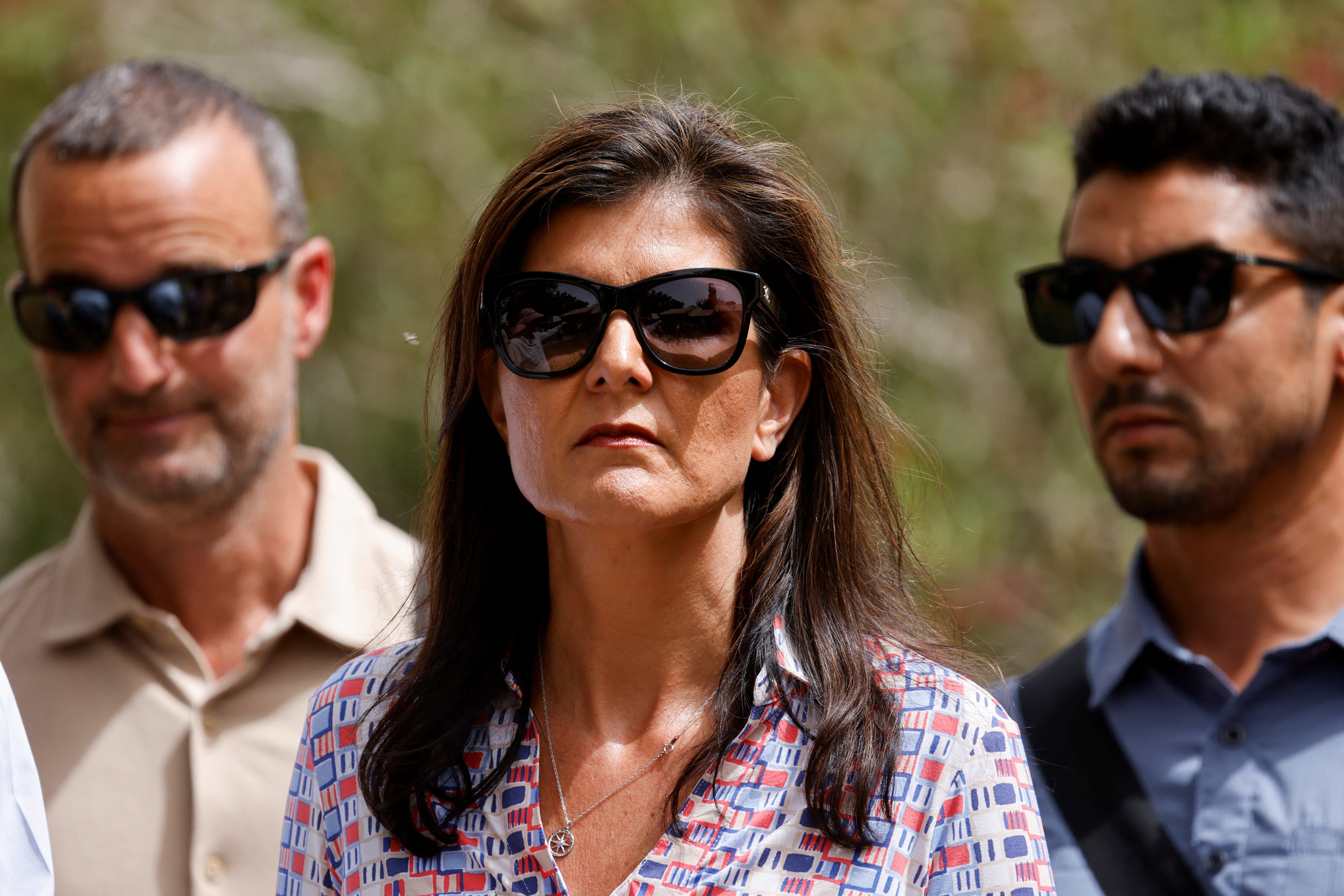 Former Republican presidential contender Nikki Haley and Israeli lawmaker Danny Danon visit Kibbutz Nir Oz