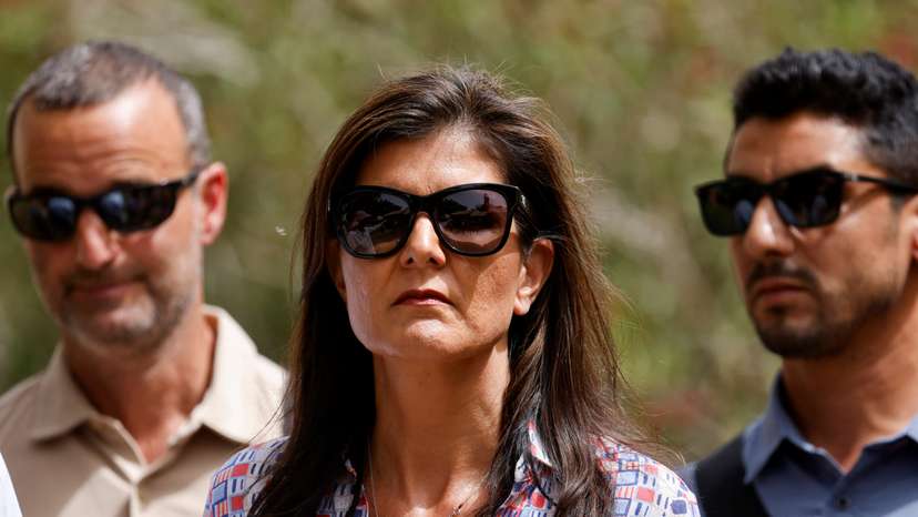 Former Republican presidential contender Nikki Haley and Israeli lawmaker Danny Danon visit Kibbutz Nir Oz