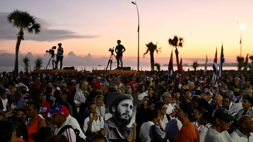 Cubans rally in support of Palestinians in Gaza, in Havana